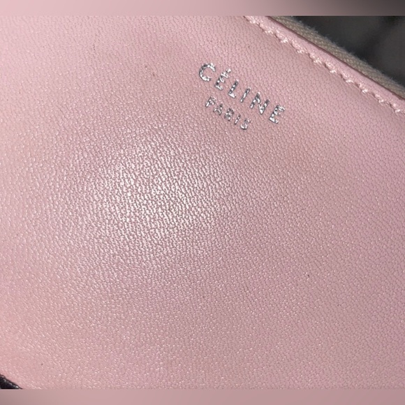 Celine bubble gum pink and black lambskin colorblock zip around wallet - Picture 5 of 5